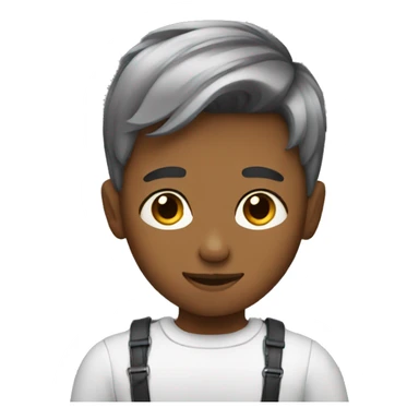 A boy with stylish haircut sticker