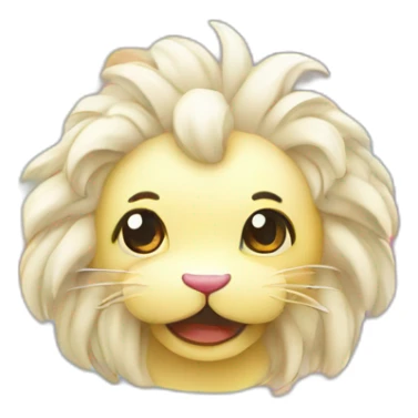 cute merlion face in rainbow sticker