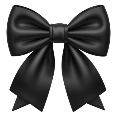 Black bow emoji sticker