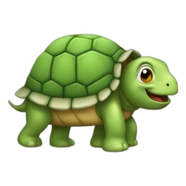 Une tortue sur un éléphant sticker