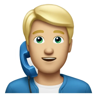 blonde man on the phone sticker