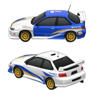 rallycar subaru impreza sticker