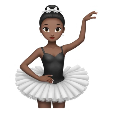 Black swan ballerina emojie sticker