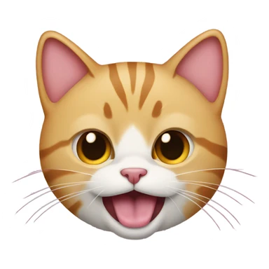 cat sticking tongue out sticker
