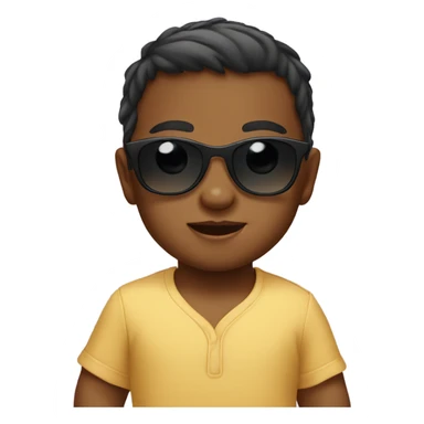 Baby wearing sunglasses sticker