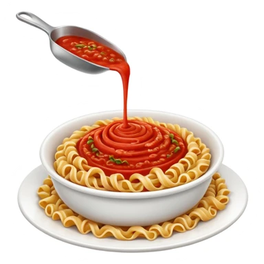Rotini with marinara sauce sticker
