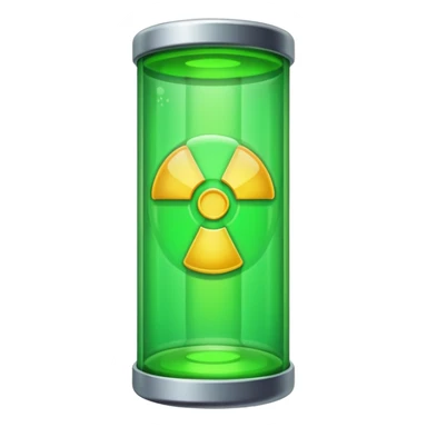 Uranium like inside a tube that we see on tiktok, without the symbol thing, and no line thing, just tube and pure green sticker