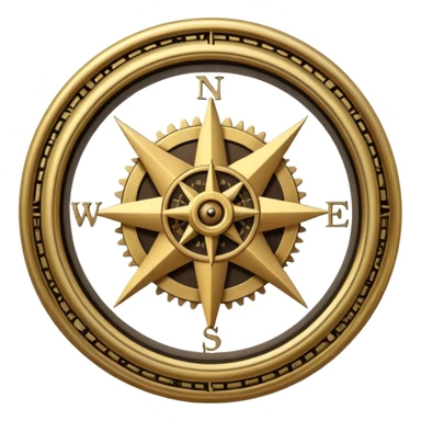 vintage compass with exposed gears sticker