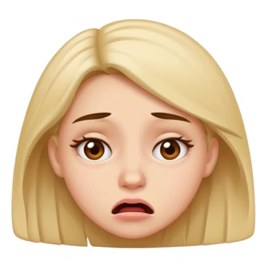 A girl making a face of disgust eww sticker