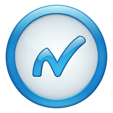 verified checkmark in a blue circle sticker