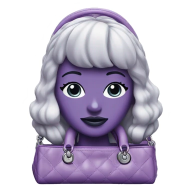 Lady Dior purple bag sticker