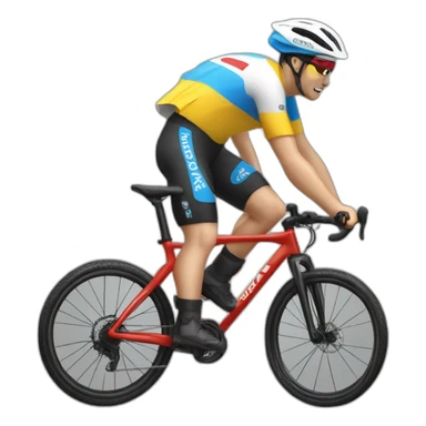 Ciclista mtb paraguas sticker