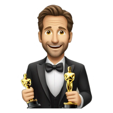 bradley cooper winning an oscar sticker