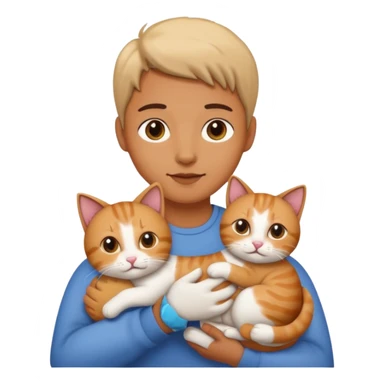 🥸 this emoji holeing a cute cat sticker