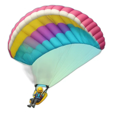 Paragliding birthday sticker