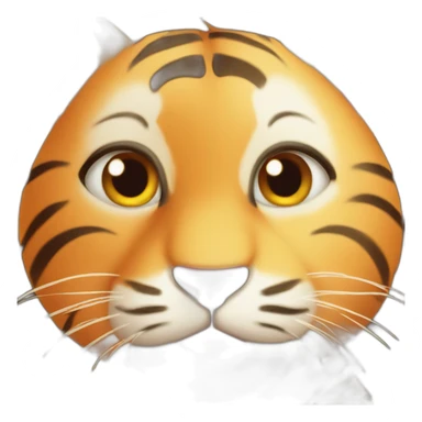 baby tiger face in the sun sticker