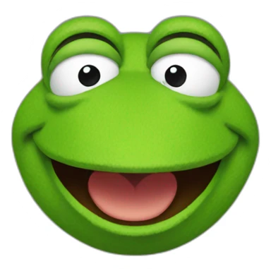 Kermit the frog face sticker