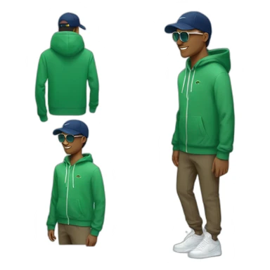 Guy using lacoste hoodie and Nike cap and oakley juliet sticker