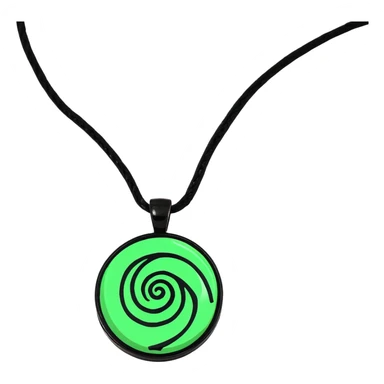 Moana's necklace with heart of Te Fiti green spiral stone sticker