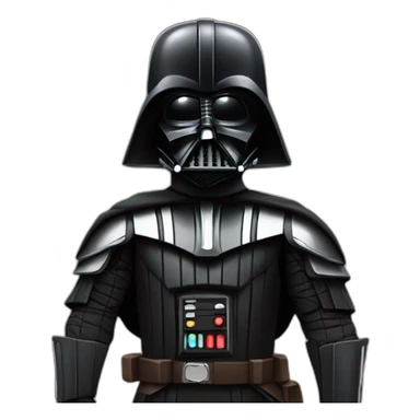 Darth Vader with his wooden armor sticker