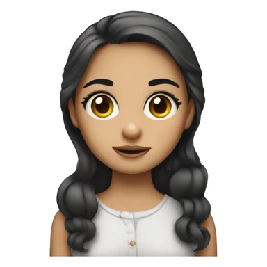 Brunete girl with big eyes  sticker