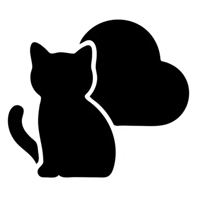 a cat and a cloud sticker