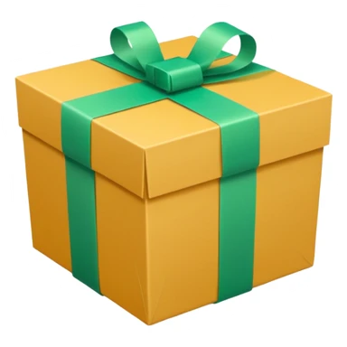 apple style emoji of a box smoothly and homogeneously wrapped in light green tape, no visible seams or overlaps sticker