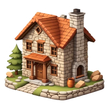 cozy house with a chimney sticker