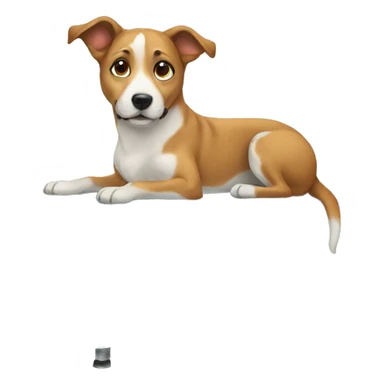 Dog on examination table sticker