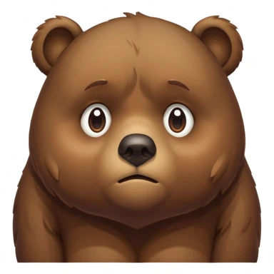 Sad bear sticker
