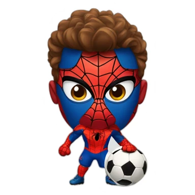 Spider-Man as a soccer player sticker