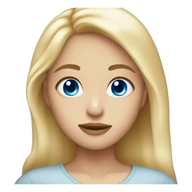 a very pretty girl with blonde hair and blue eyes sticker