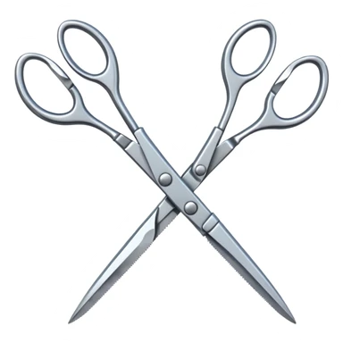 Two pairs of scissor hands interlocking  sticker