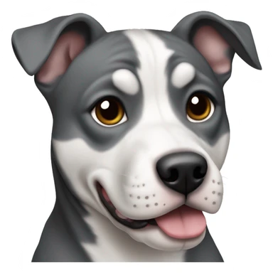 Pitbull husky mix gray and black sticker