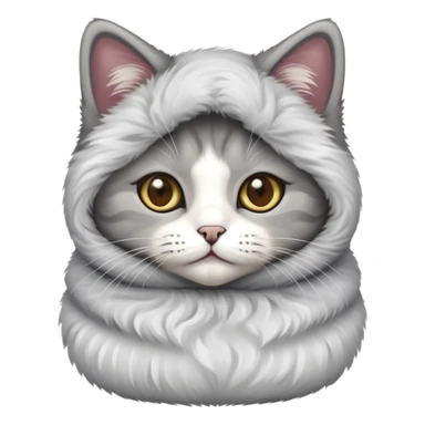 A babushka cat sticker