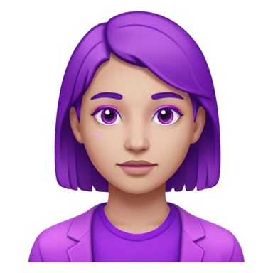 neutre gender neon cyberpunk light purple, I don't want you to use props sticker