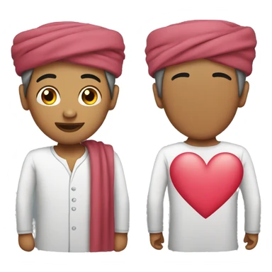 muslim man with turban with heart han sticker
