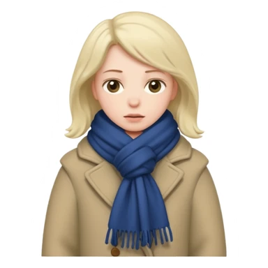 very cold person sticker