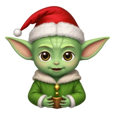 Baby joda con cappello da elfo di natale sticker