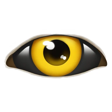 Create an Eye emoji with the text "HC" written on it in the middle. The eye should be yellow in color and the text in black. The text is important.  sticker