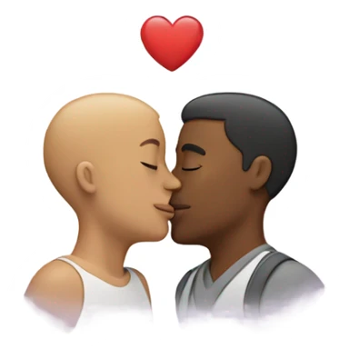 3 people kissing sticker
