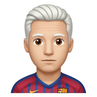 araujo футболист с белыми волосами  в футболке барселоны sticker