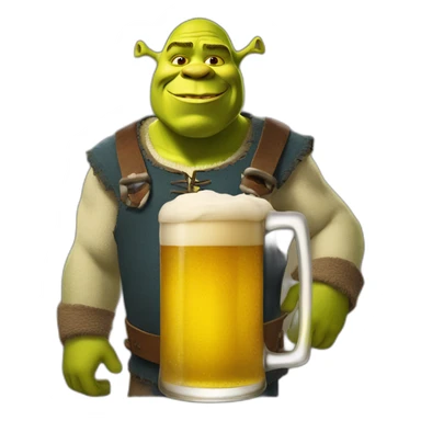 Shrek-drink-beer sticker