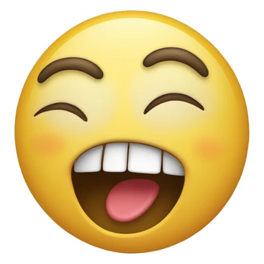 Laughing emoji combined with crying sticker