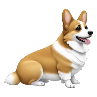 Corgi with starry night painting  sticker