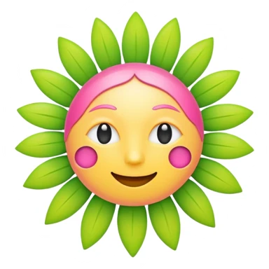 Latin letters SOL in emoji style, minimalism, pink green and sunny colors, associations with energy and sun sticker