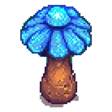 glowing mushroom with blue glow sticker