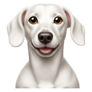 white weiner dog sticker
