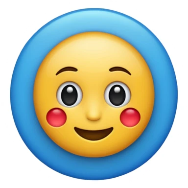 O emoji azul com o selo verificado dentro sticker