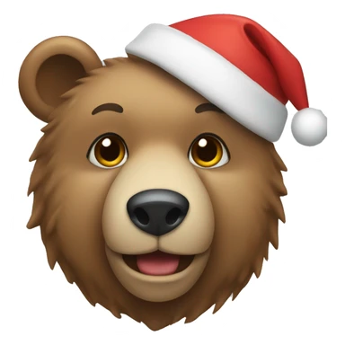 Christmas bear head sticker